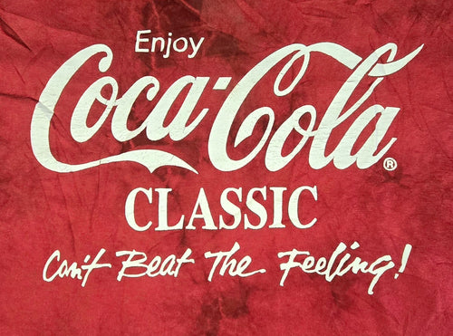 Coca Cola Classic T Shirt Small S Red Tie Dye 100% Cotton Coke Logo Retro Tee