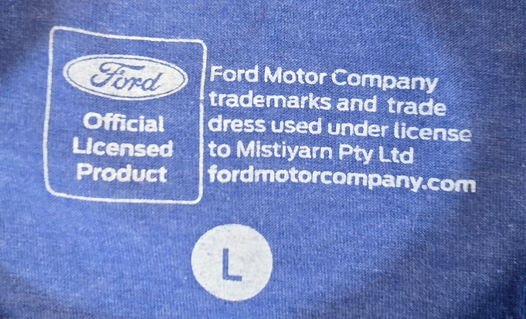 Ford Icons T Shirt Large L Blue XR GT Falcon XW XY XB Classic Cars Licensed