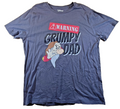 Disney Grumpy Dad T Shirt XL Grey Seven Dwarfs Warning Funny Fathers Graphic Tee