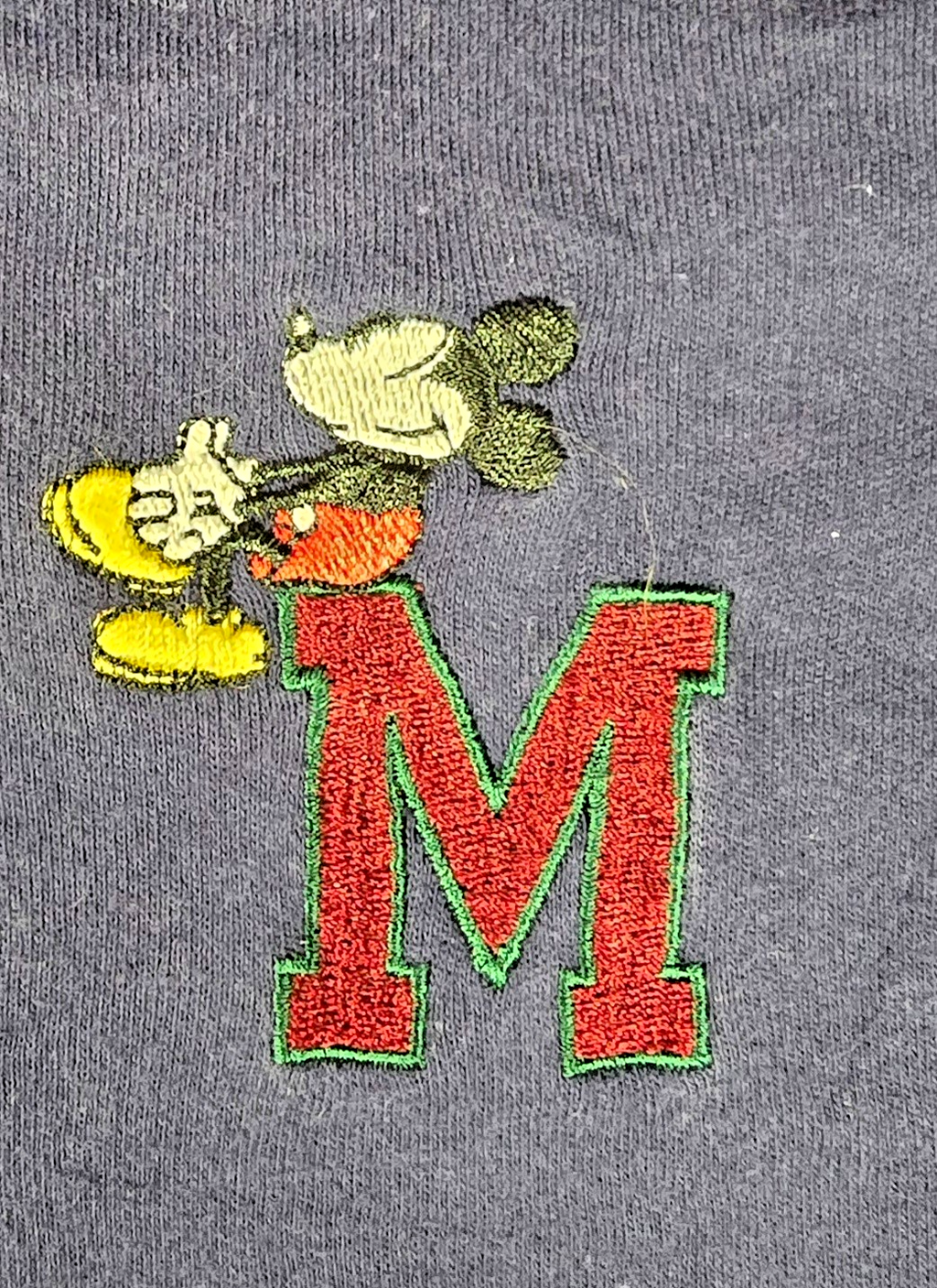 Disney Store Mickey Mouse Polo Shirt Blue Embroidered M Golf Vintage Style MED
