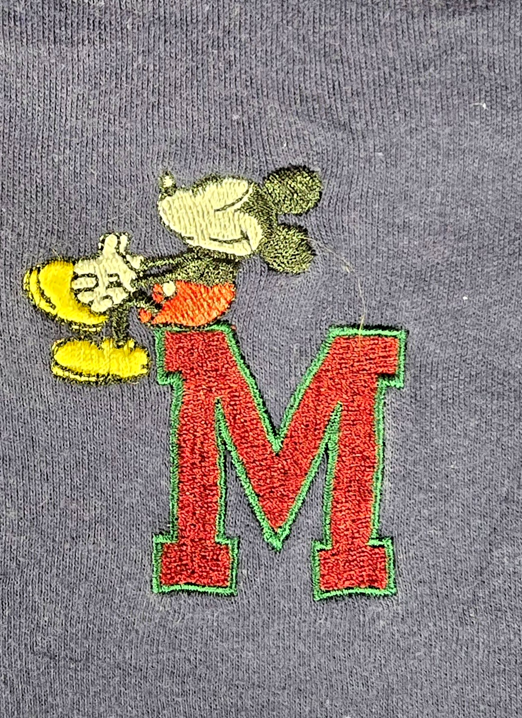 Disney Store Mickey Mouse Polo Shirt Blue Embroidered M Golf Vintage Style MED