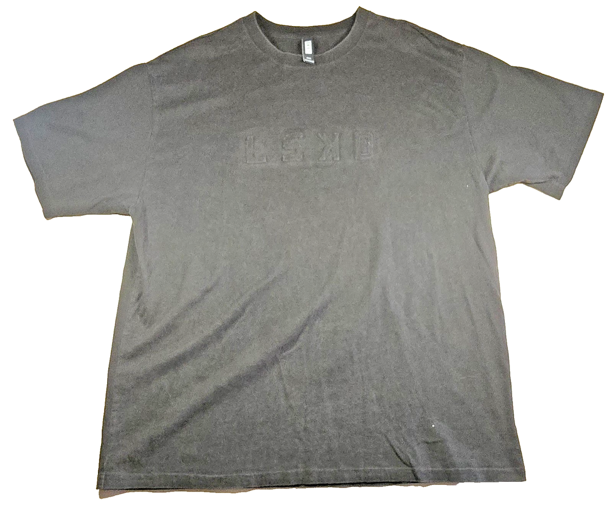 LSKD Black XXXL T-Shirt Blackout Logo Oversized Gym Training Streetwear Tee 3XL