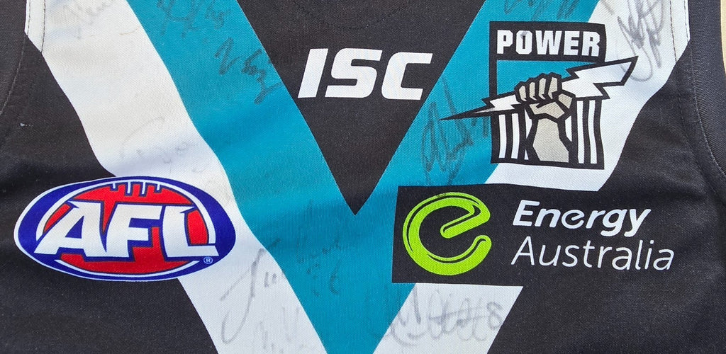 Port Adelaide Power Signed AFL Jersey XS ISC Onfield Team Guernsey Autographed