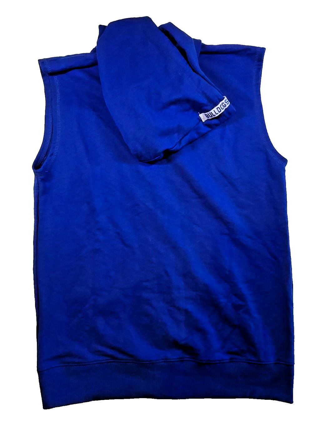 NRL Canterbury Bulldogs Hoodie Vest Mens Blue Sleeveless Zip New With Tags Sz 14