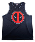 Marvel Deadpool 91 Basketball Jersey XL Black Red Sleeveless Tank Top