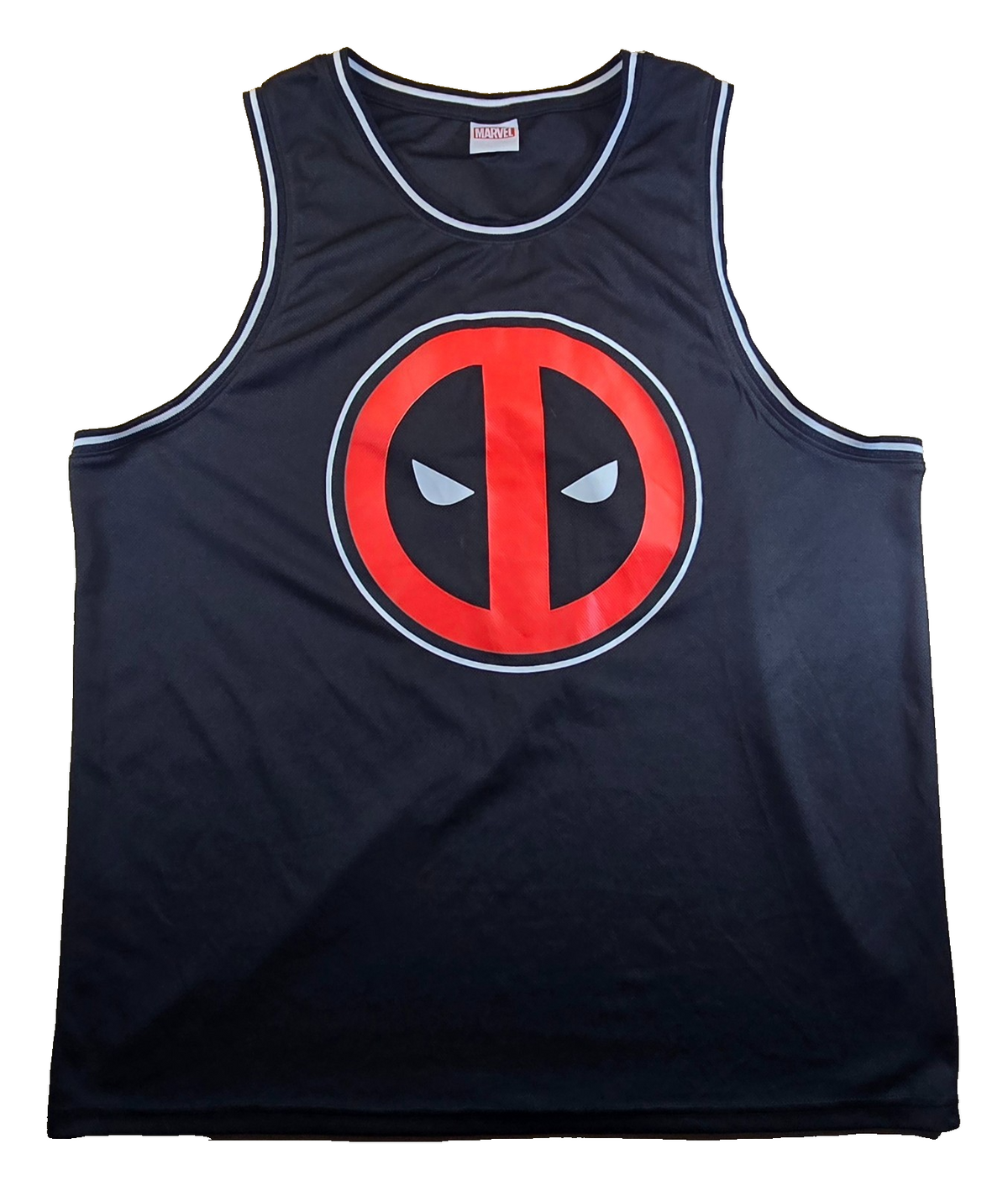 Marvel Deadpool 91 Basketball Jersey XL Black Red Sleeveless Tank Top