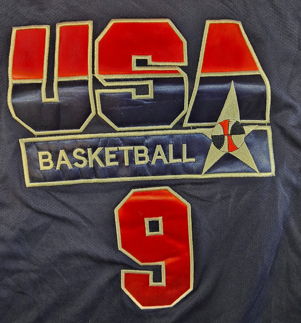 Nike USA Basketball Jersey #9 Mens Large L Blue Red Team USA NBA Style