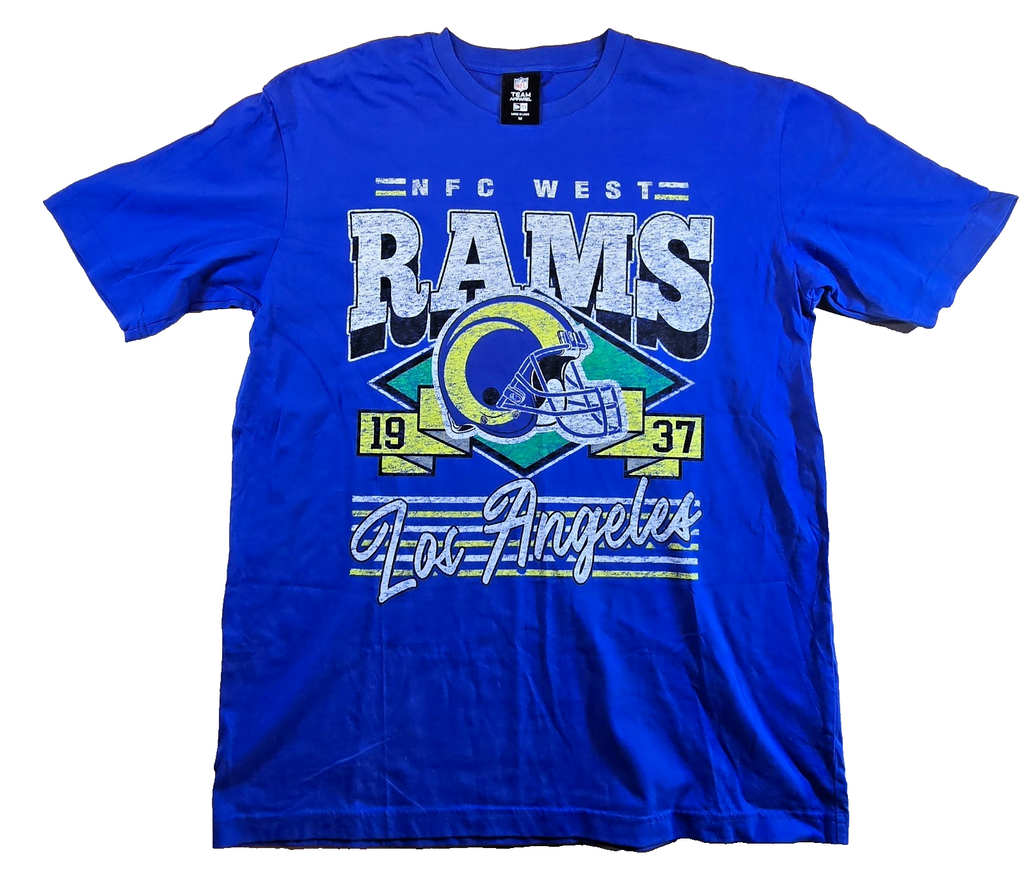 Los Angeles Rams T Shirt Medium M Blue NFL New Era Team Apparel Graphic Tee