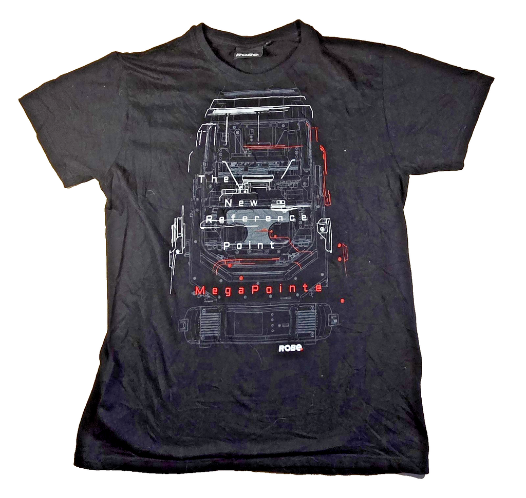 Robe MegaPointe T Shirt Large Black Stage Lighting Moving Head Tech Crew Tee LGE