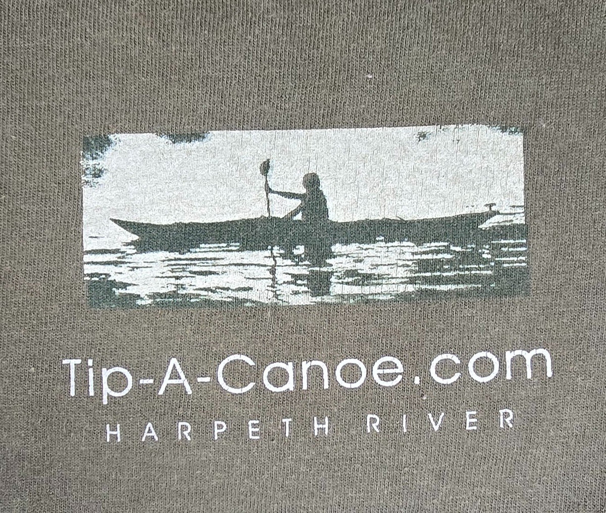 Vintage Tip-A-Canoe Harpeth River T Shirt Large USA Made Canoe Outdoor Graphic T