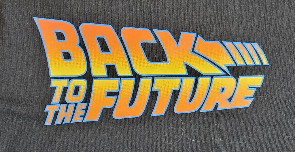 Back To The Future T Shirt Small Black NWT DeLorean Flux Capacitor Movie Tee