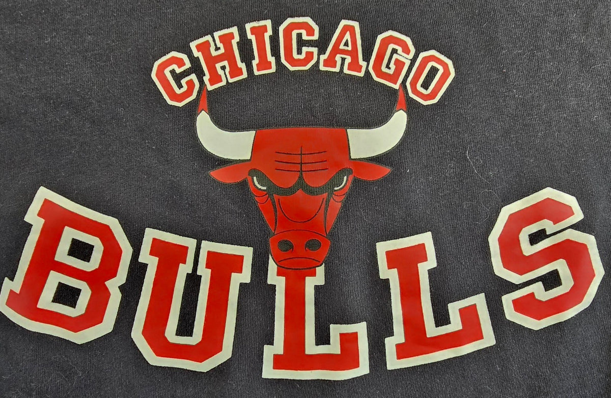 Chicago Bulls Youth T Shirt Size 14 Black NBA Basketball Unisex Kids Tee