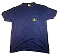 Fruit of the Loom HD Cotton T Shirt Large L Navy Rattlesnake Pocket Graphic Tee