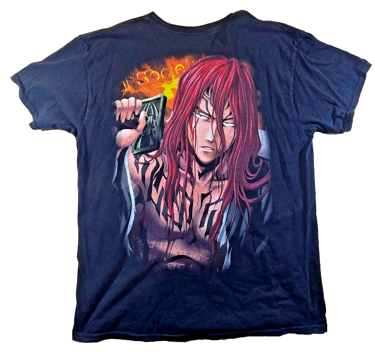 Bleach Renji Abarai T Shirt Medium M Black Anime Gotei Crew Double Sided Tee