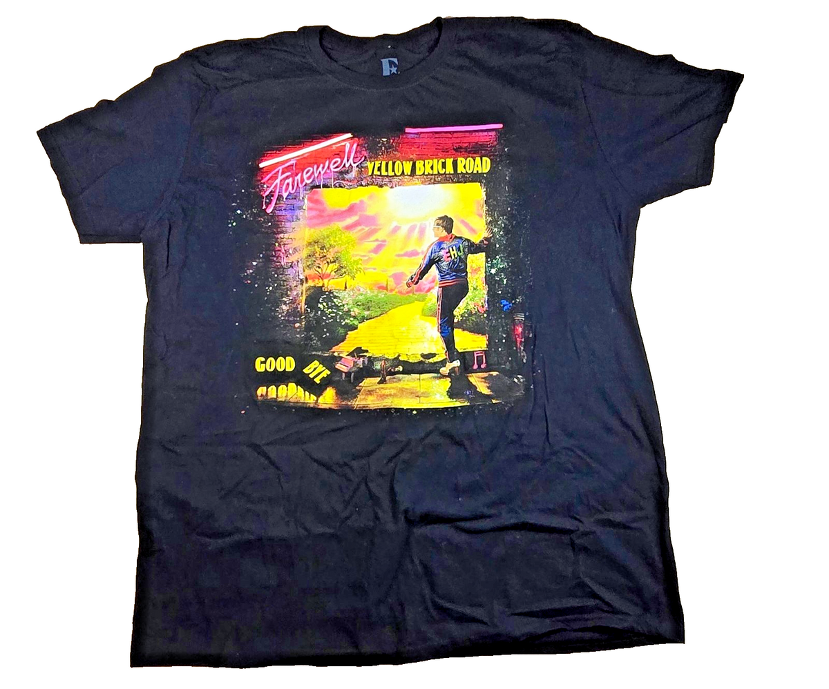 Elton John Farewell Yellow Brick Road 2018 Tour T Shirt Black XL Concert Music T