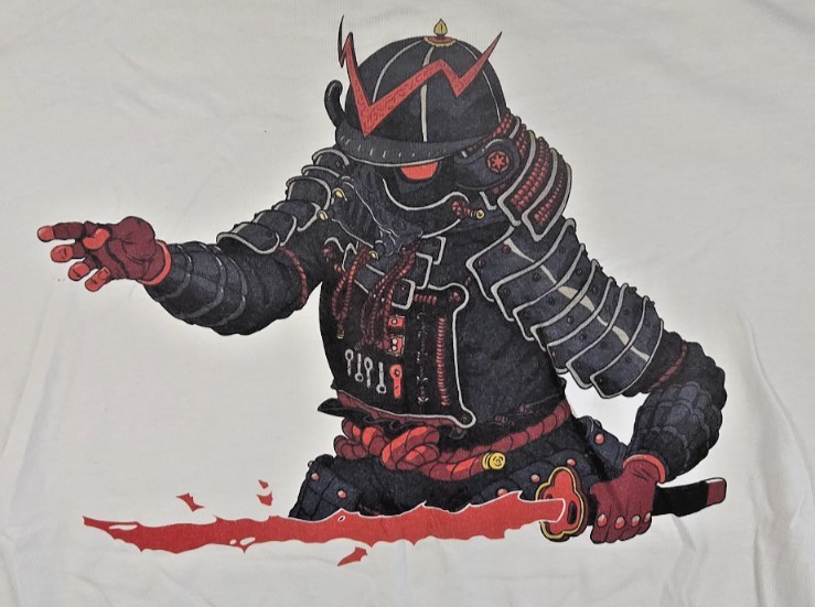 Star Wars Samurai Darth Vader T Shirt Large L White Katana Graphic Tee