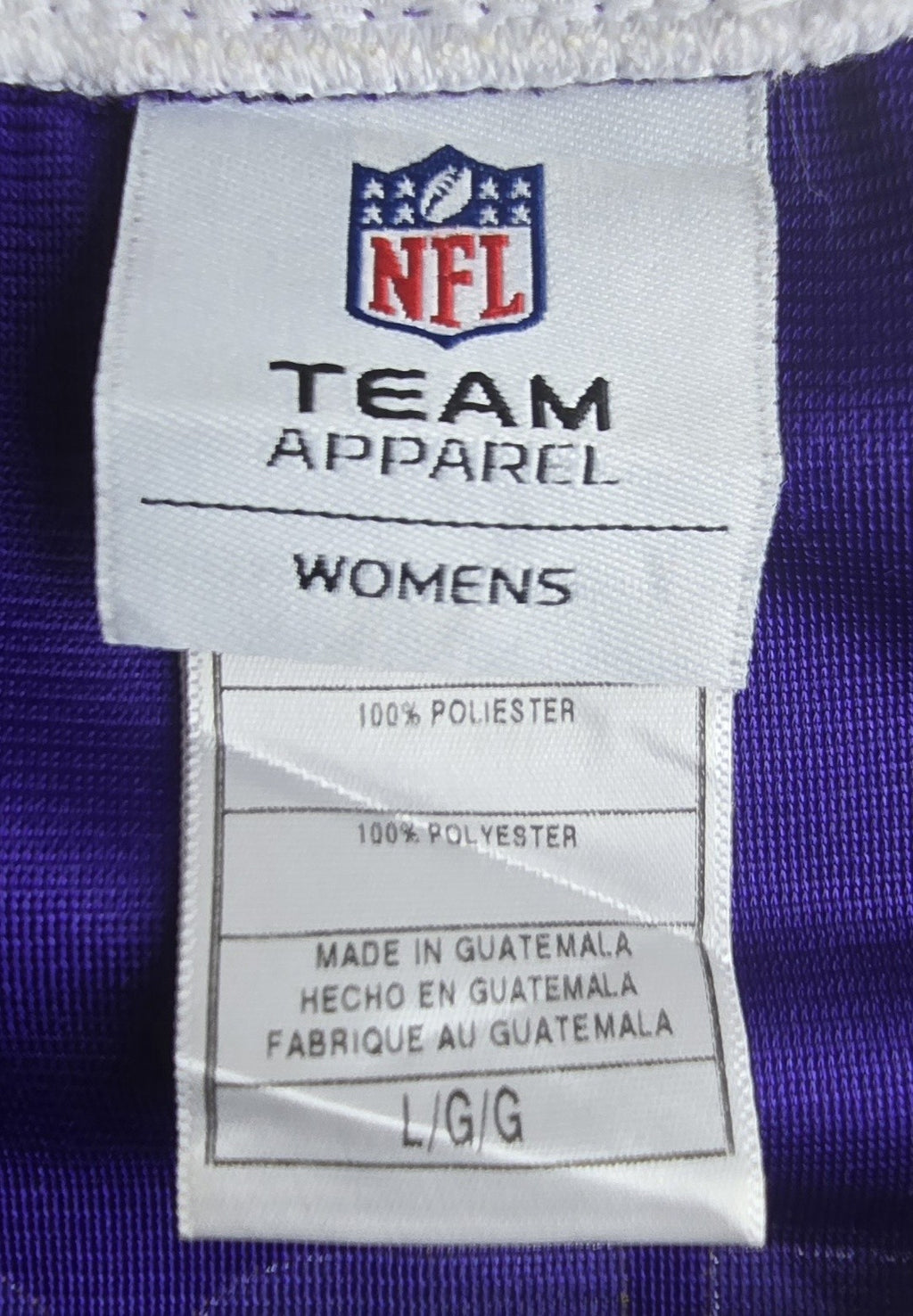 NFL Team Apparel Minnesota Vikings Adrian Peterson #28 Women’s Purple Jersey SzL