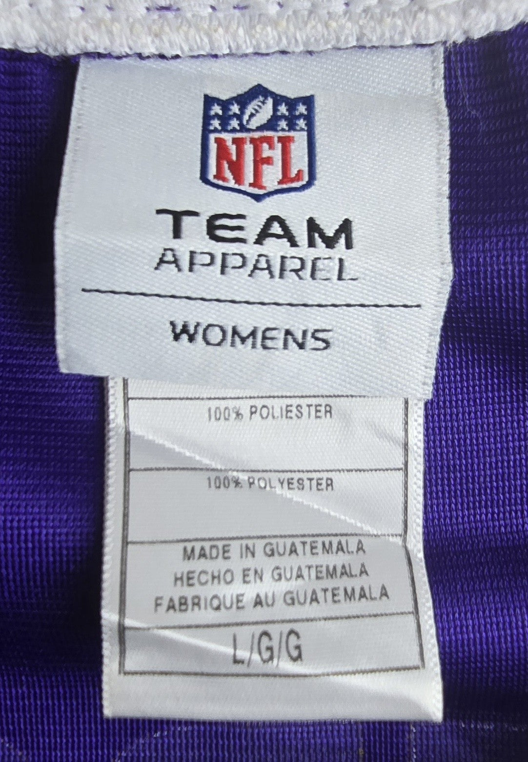NFL Team Apparel Minnesota Vikings Adrian Peterson #28 Women’s Purple Jersey SzL