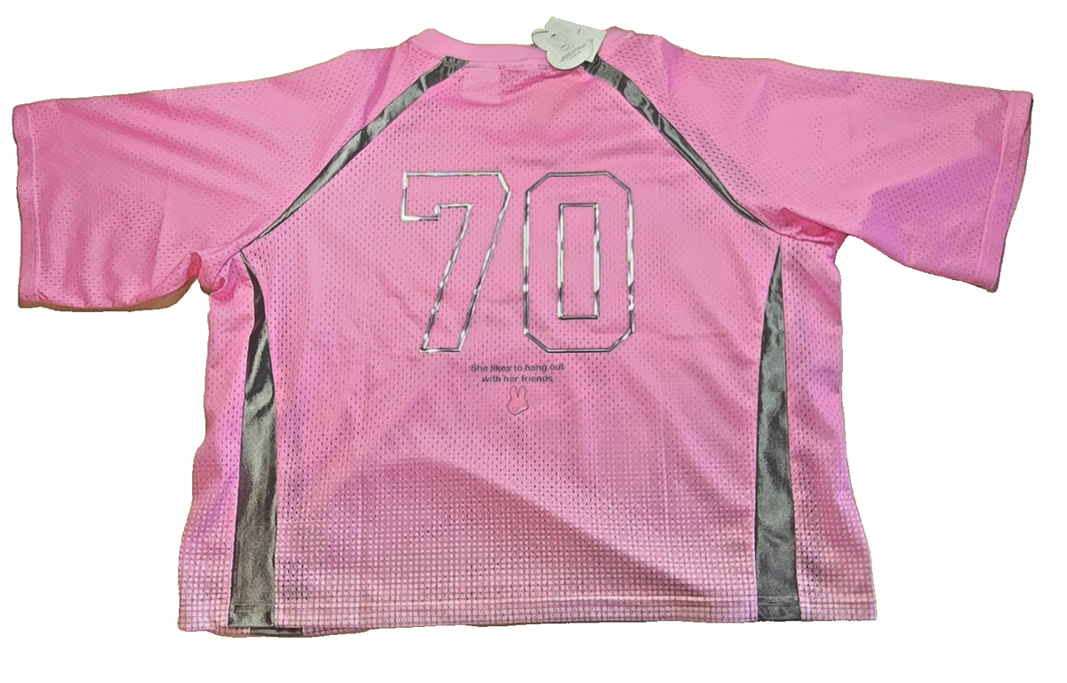 Miffy 70th Anniversary Pink Mesh Jersey T Shirt Large L Number 70 Bunny Retro
