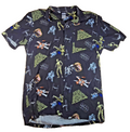 Star Wars Button Up Shirt Small S R2-D2 C-3PO Yoda TIE Fighter All Over Print