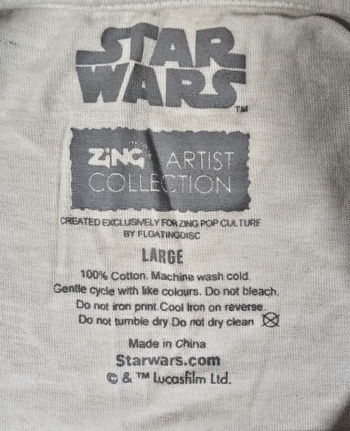 Star Wars Samurai Darth Vader T Shirt Large L White Katana Graphic Tee