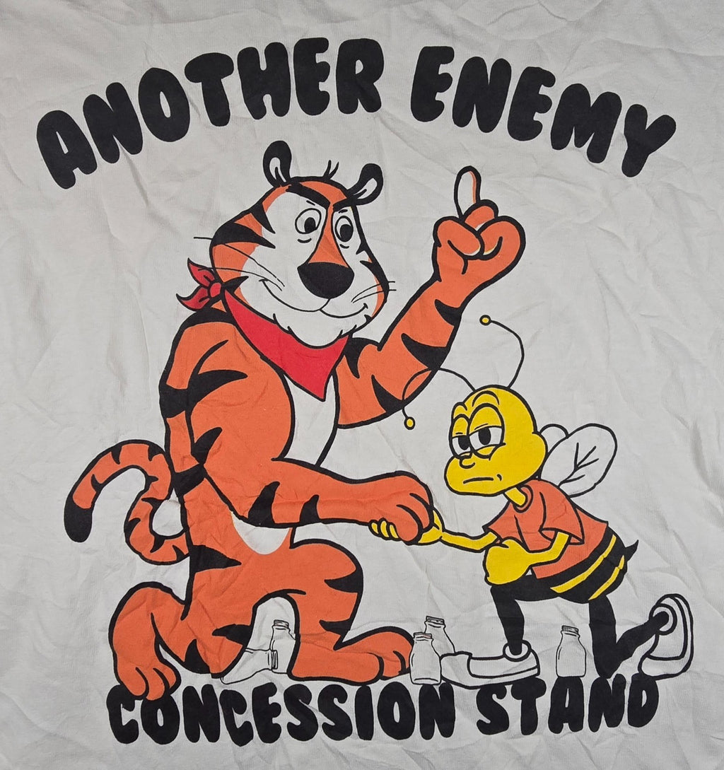 Another Enemy T Shirt Medium M White Tony Tiger Bee Concession Stand Graphic Tee