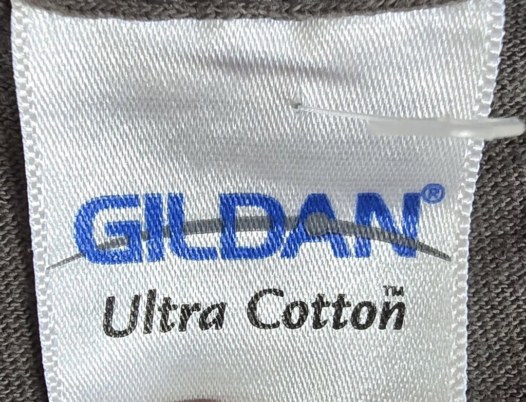 Gildan Ultra Cotton Grey Cotton Motor Racing Shirt Size L "21 Brown" FVP Casey's