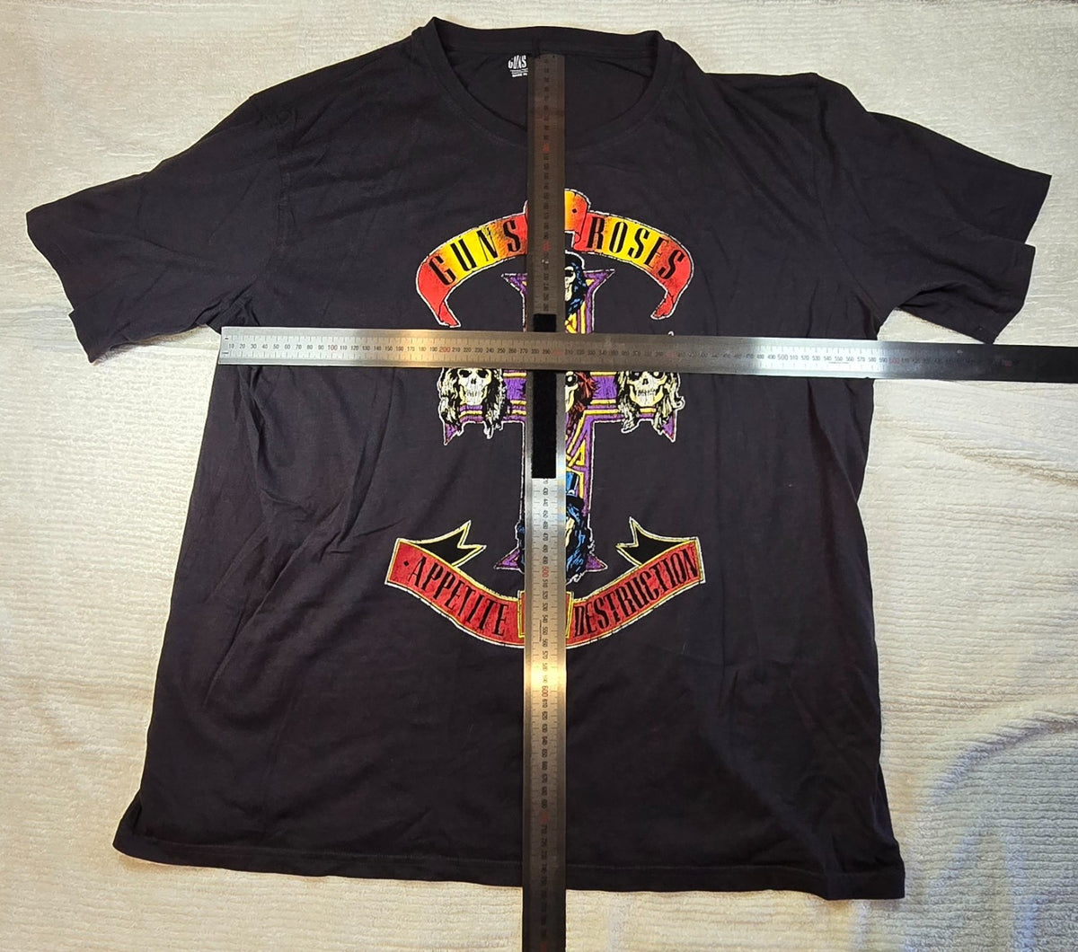Guns N Roses Appetite For Destruction T-Shirt Mens 4XL Black Rock Band Cotton Te