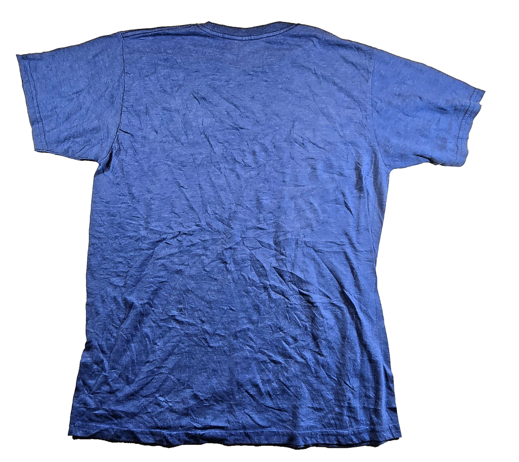 Nirvana T Shirt Medium M Blue Smiley Face Logo Grunge Rock Band 2016 Cotton