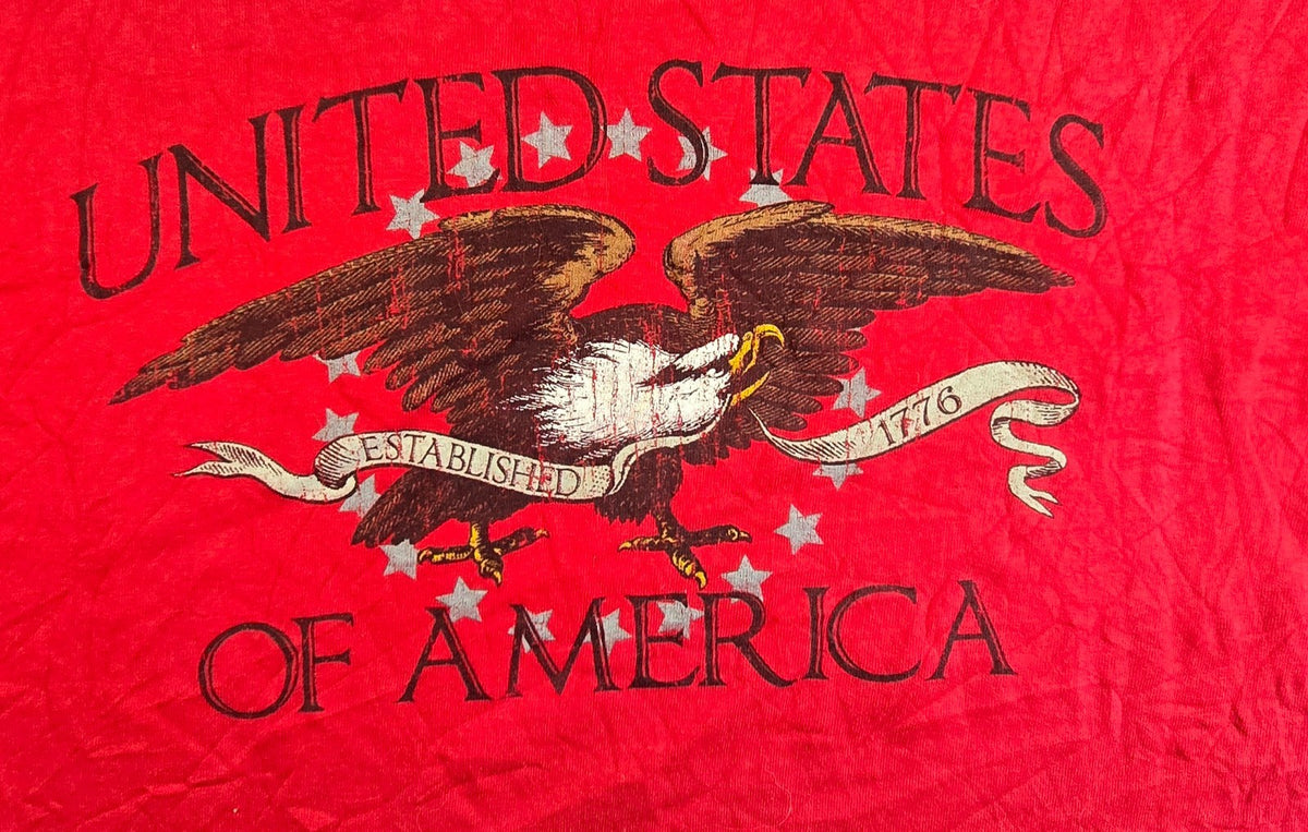USA United States Of America T Shirt XL Red Bald Eagle Patriotic American Tee