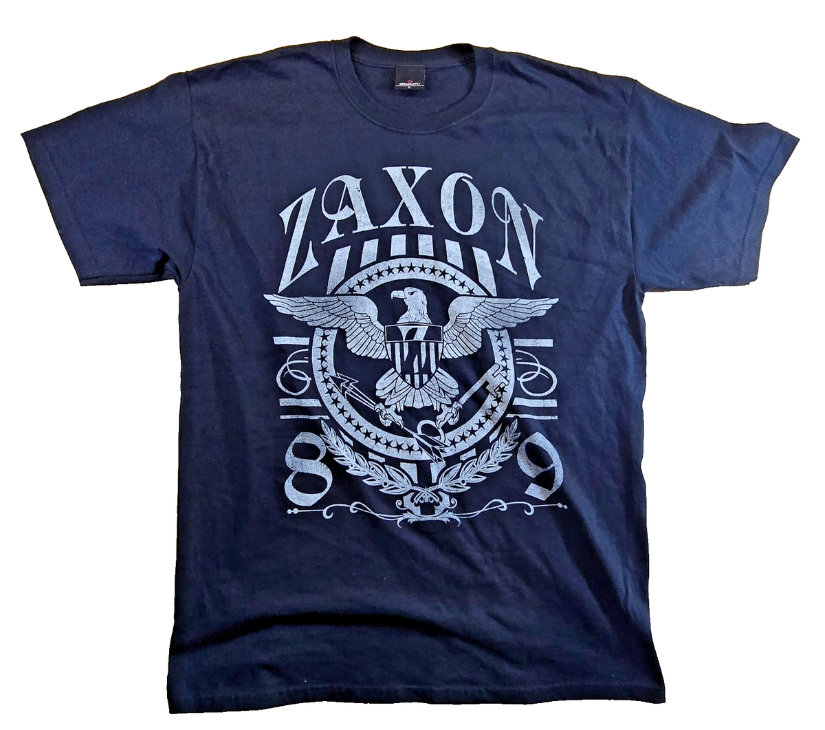 Urban Supply Saxon T Shirt Large L Black Eagle 1979 Heavy Metal Rock Band Tee