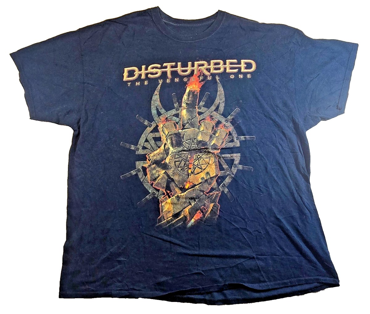 Disturbed T Shirt XL Black The Vengeful One World Tour 2016 Heavy Metal Band XL