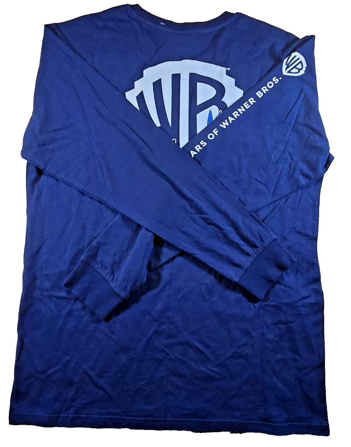 Warner Bros 100 Years T Shirt XL Navy Long Sleeve Movie World NWT Looney Tunes