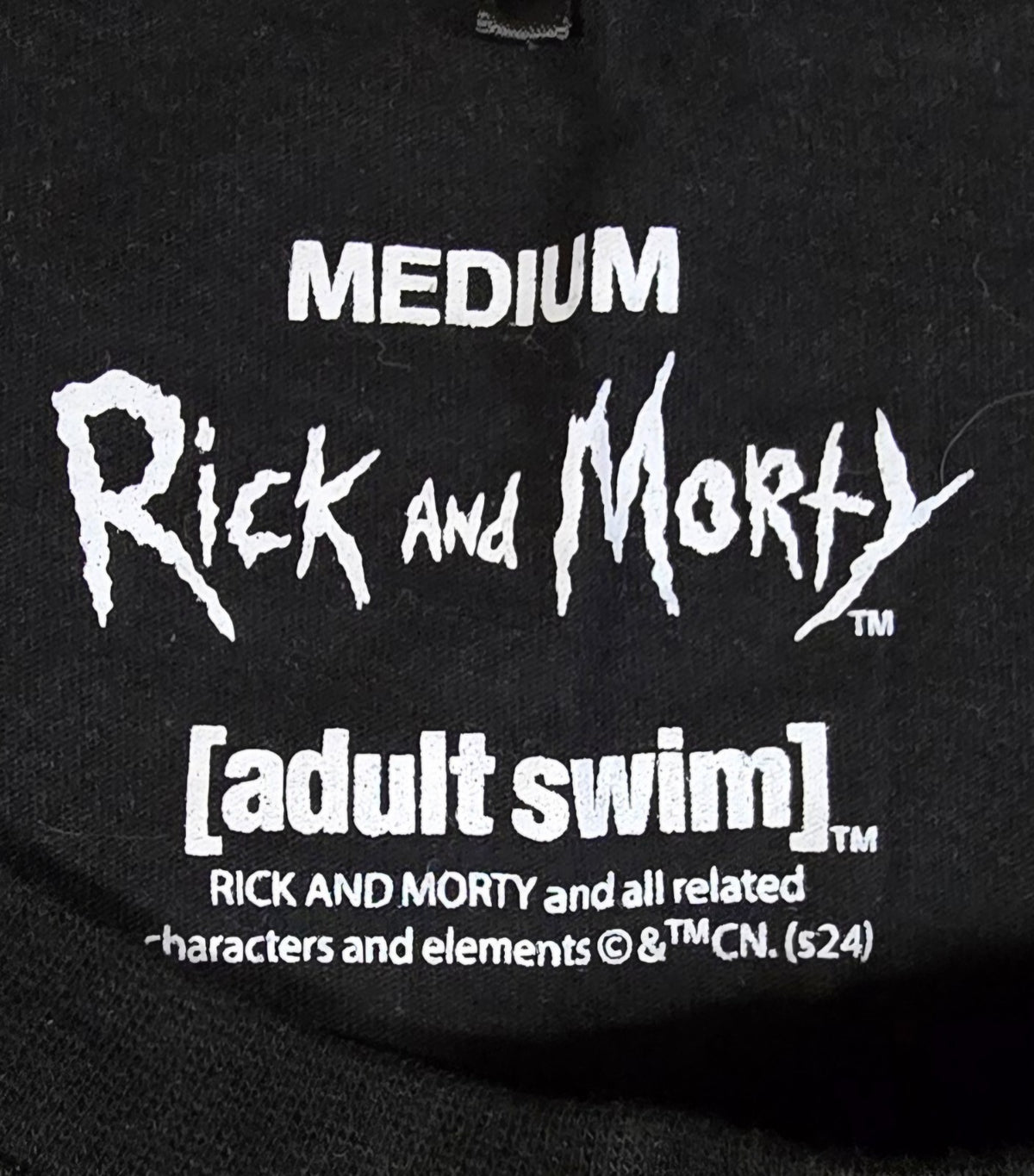 Rick and Morty T-Shirt Mens Medium Black Cartoon Graphic Tee Adult Swim Cotton