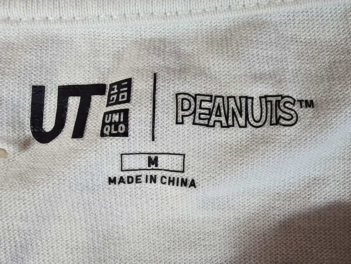 Uniqlo UT Peanuts Charlie Brown T Shirt Good Grief Snoopy White Graphic Tee Sz M