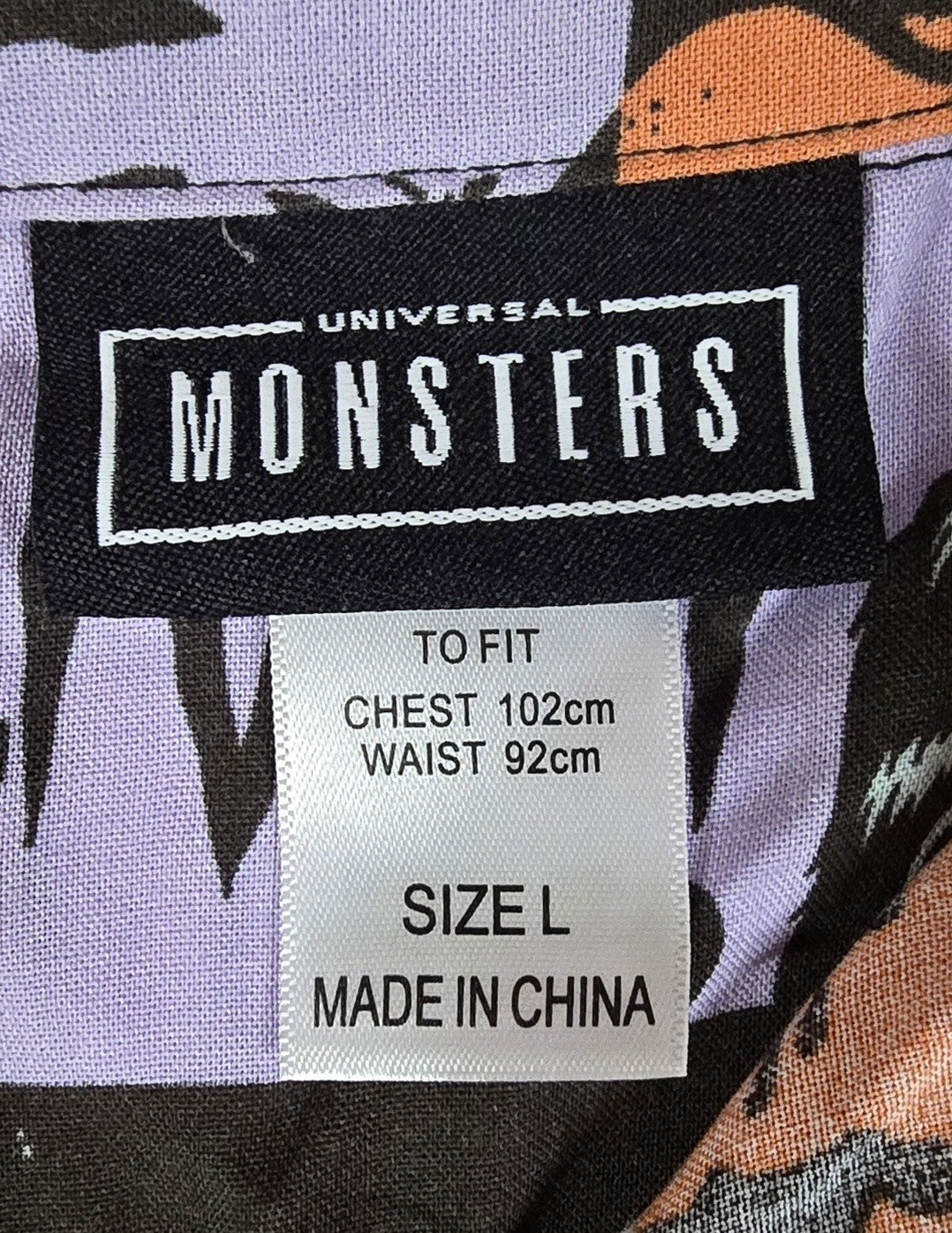 Frankenstein Monstor Size Large Men's Short Sleeved Shirt.