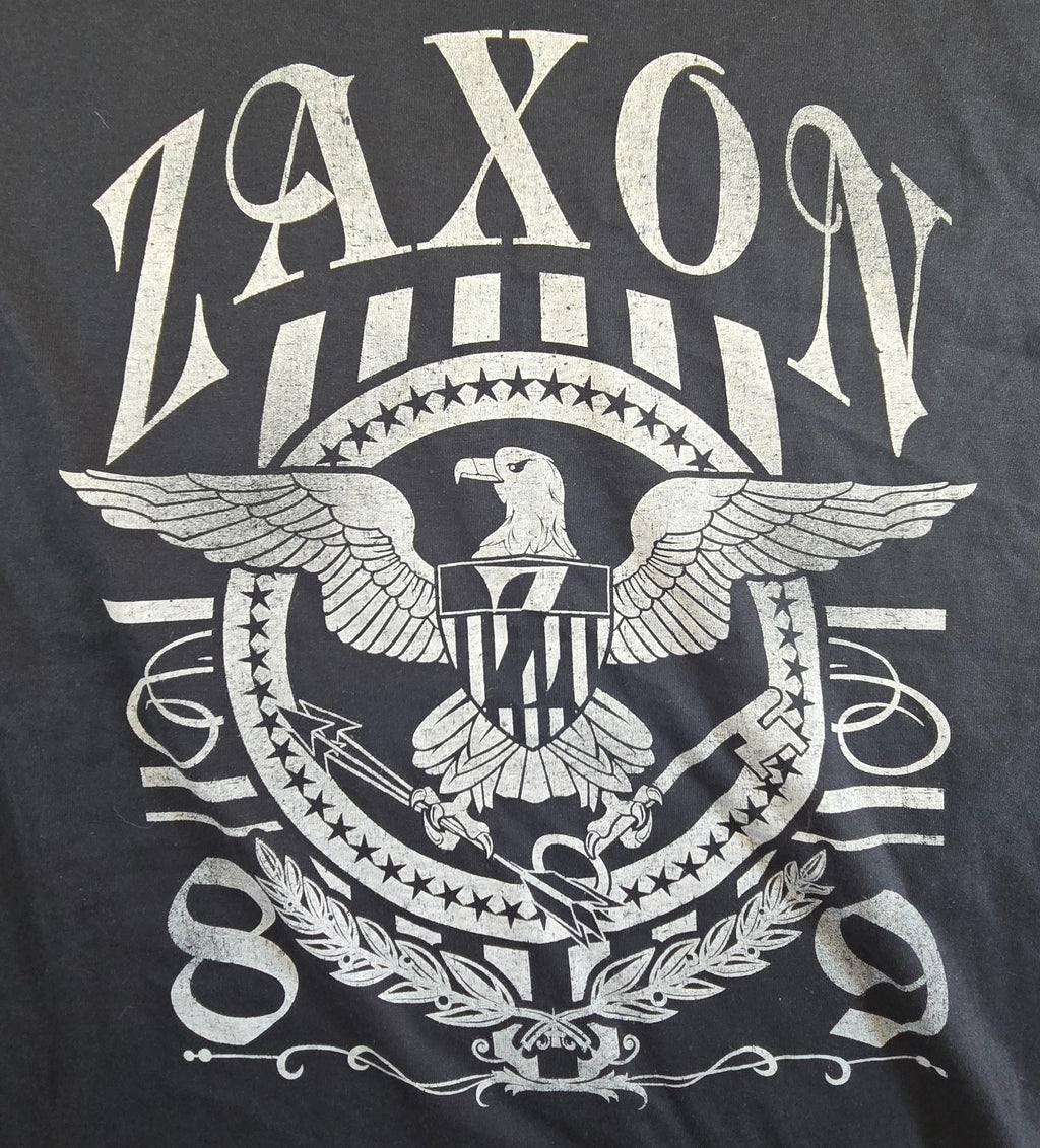 Urban Supply Saxon T Shirt Large L Black Eagle 1979 Heavy Metal Rock Band Tee
