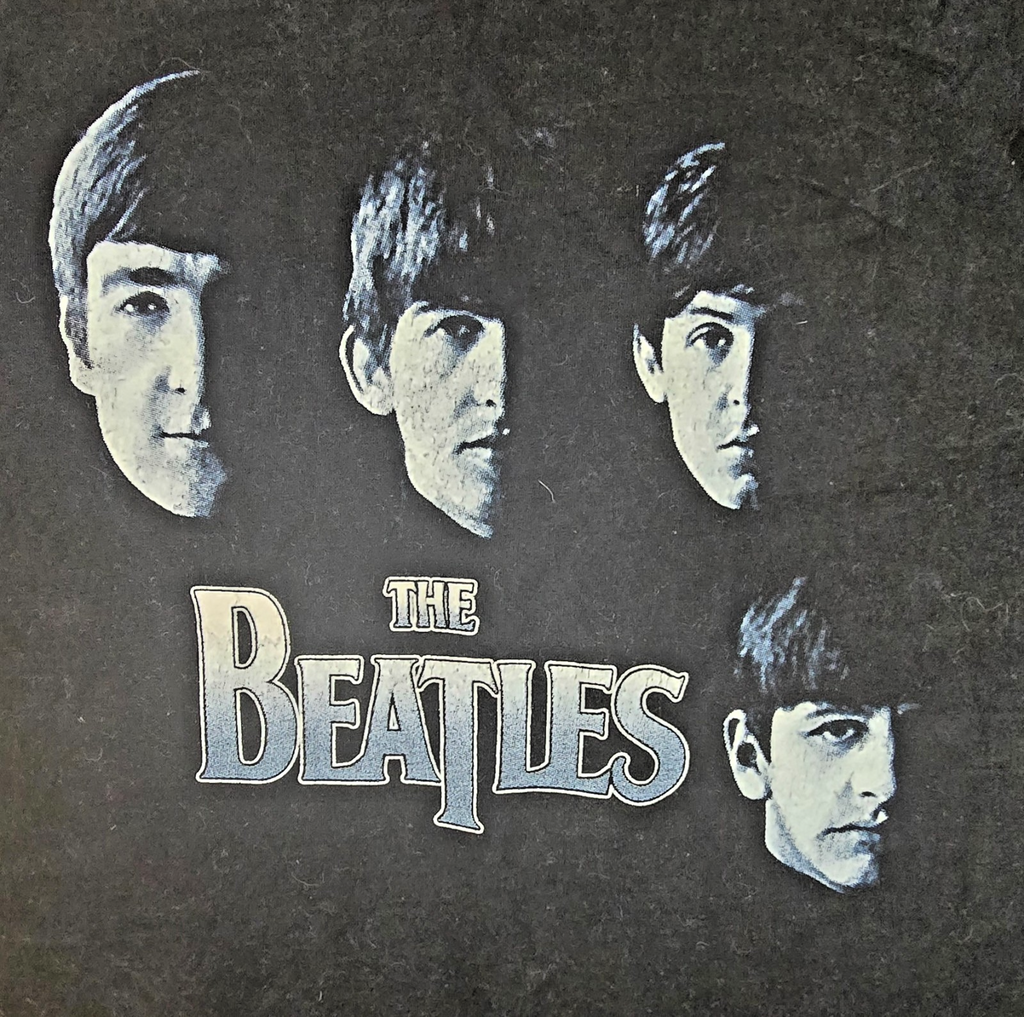 The Beatles Let It Be T Shirt Large Black Classic Rock Band Double Sided Graphic
