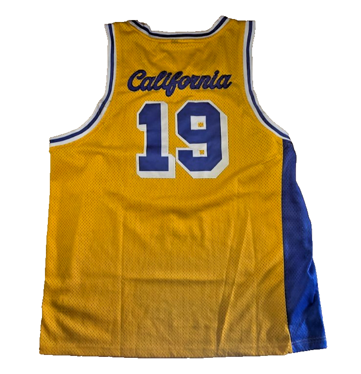 UCLA Bruins #19 Basketball Jersey Large Yellow Blue NCAA College Retro Style Lge