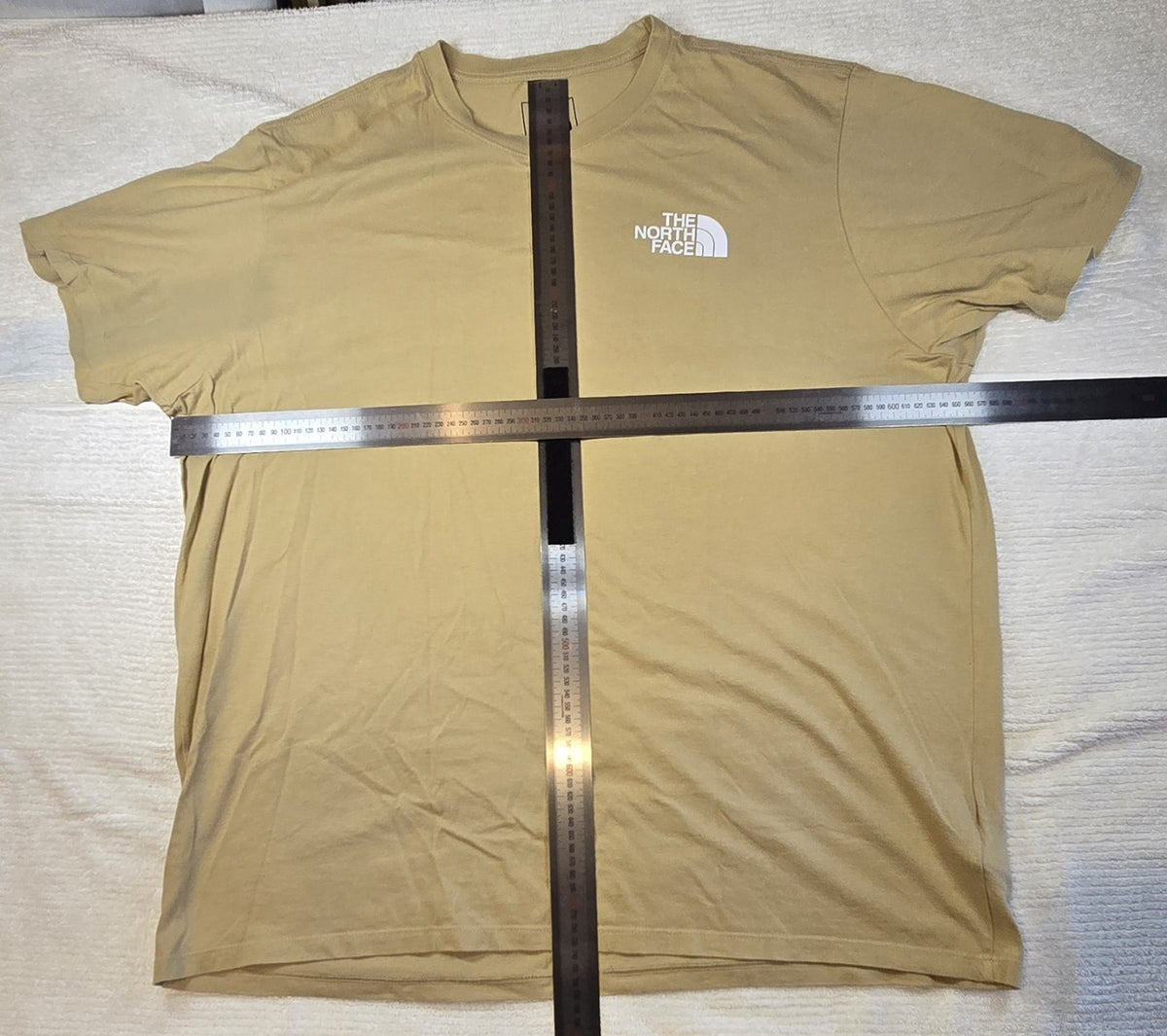 The North Face Men's Logo Graphic Print Beige Crew Neck T-Shirt Short Sleeve 2XL