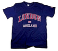 London England T Shirt Medium UK Union Jack British Souvenir Varsity Graphic Tee