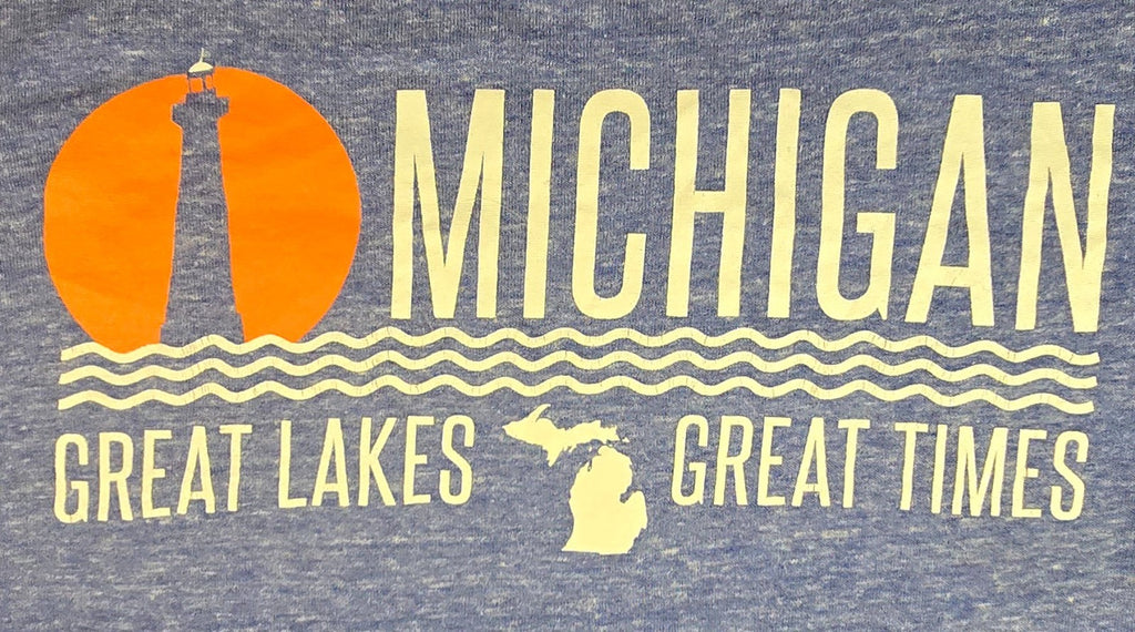 Michigan Great Lakes T Shirt 2XL USA Single Stitch Vintage Style Tourist Tee