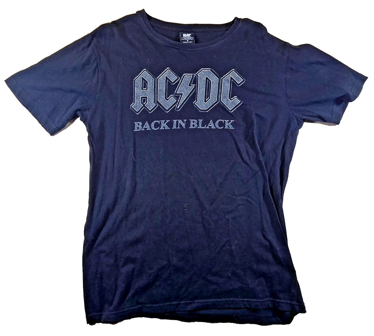 AC/DC Back In Black T Shirt Small S Black 2018 Official Licensed Rock Band Tee