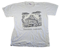 Cancun Mexico T Shirt Large L White Jaguar Mayan Pyramid 100% Cotton Souvenir