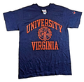 University of Virginia T Shirt Small Navy Miner's UVA College USA Made Cotton Te