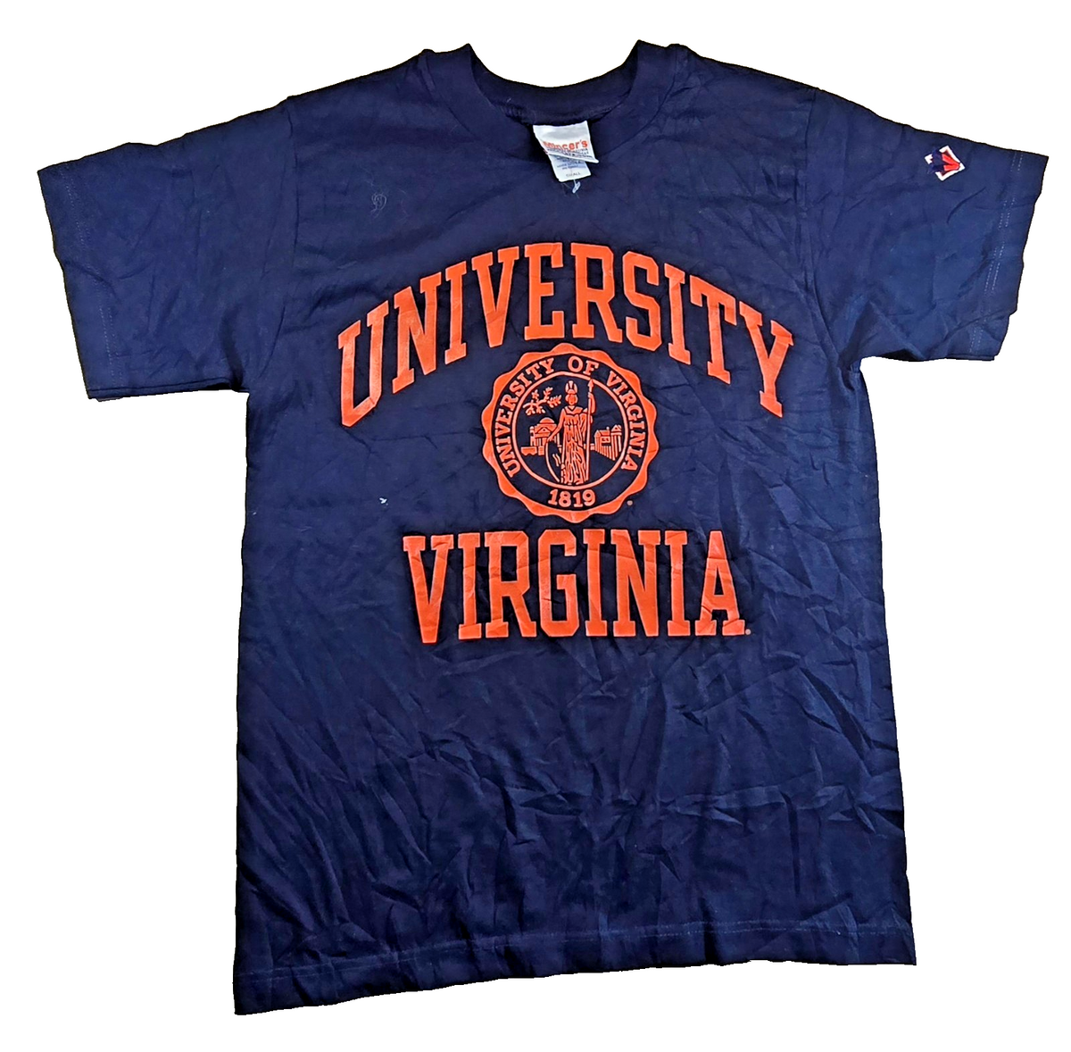 University of Virginia T Shirt Small Navy Miner's UVA College USA Made Cotton Te