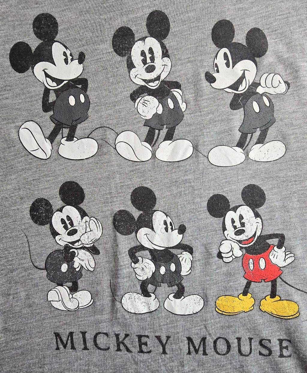 Grey Disney Mickey Mouse Tshirt  Size XXL. Cotton Blend. Short Sleeve