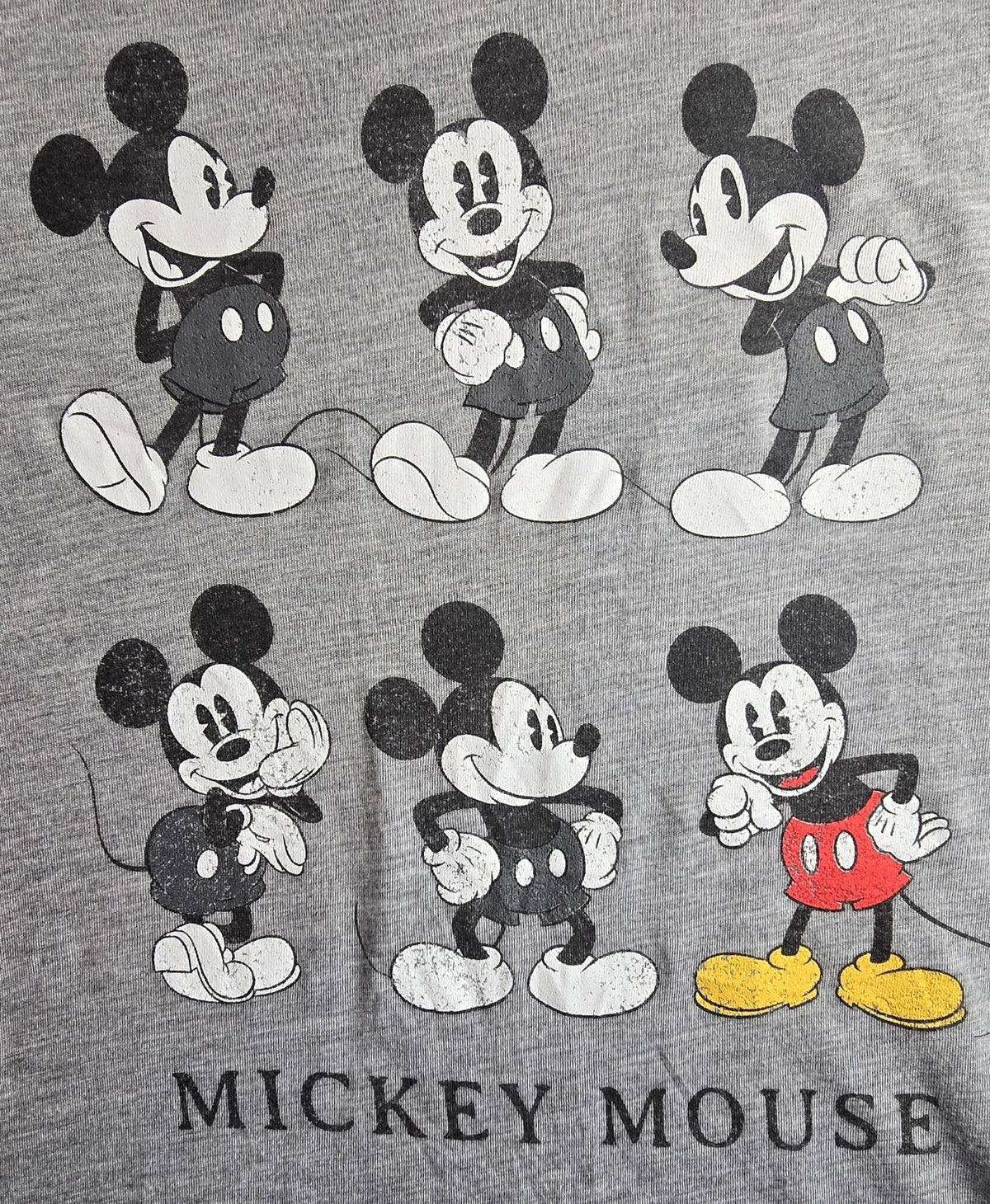 Grey Disney Mickey Mouse Tshirt  Size XXL. Cotton Blend. Short Sleeve
