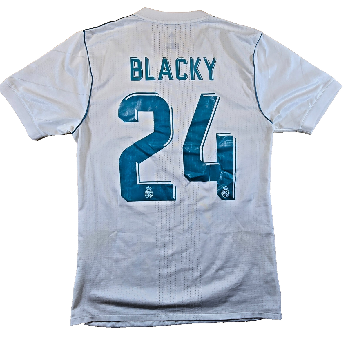 Real Madrid Adidas Adizero Jersey Medium M Blacky #24 Fly Emirates Football