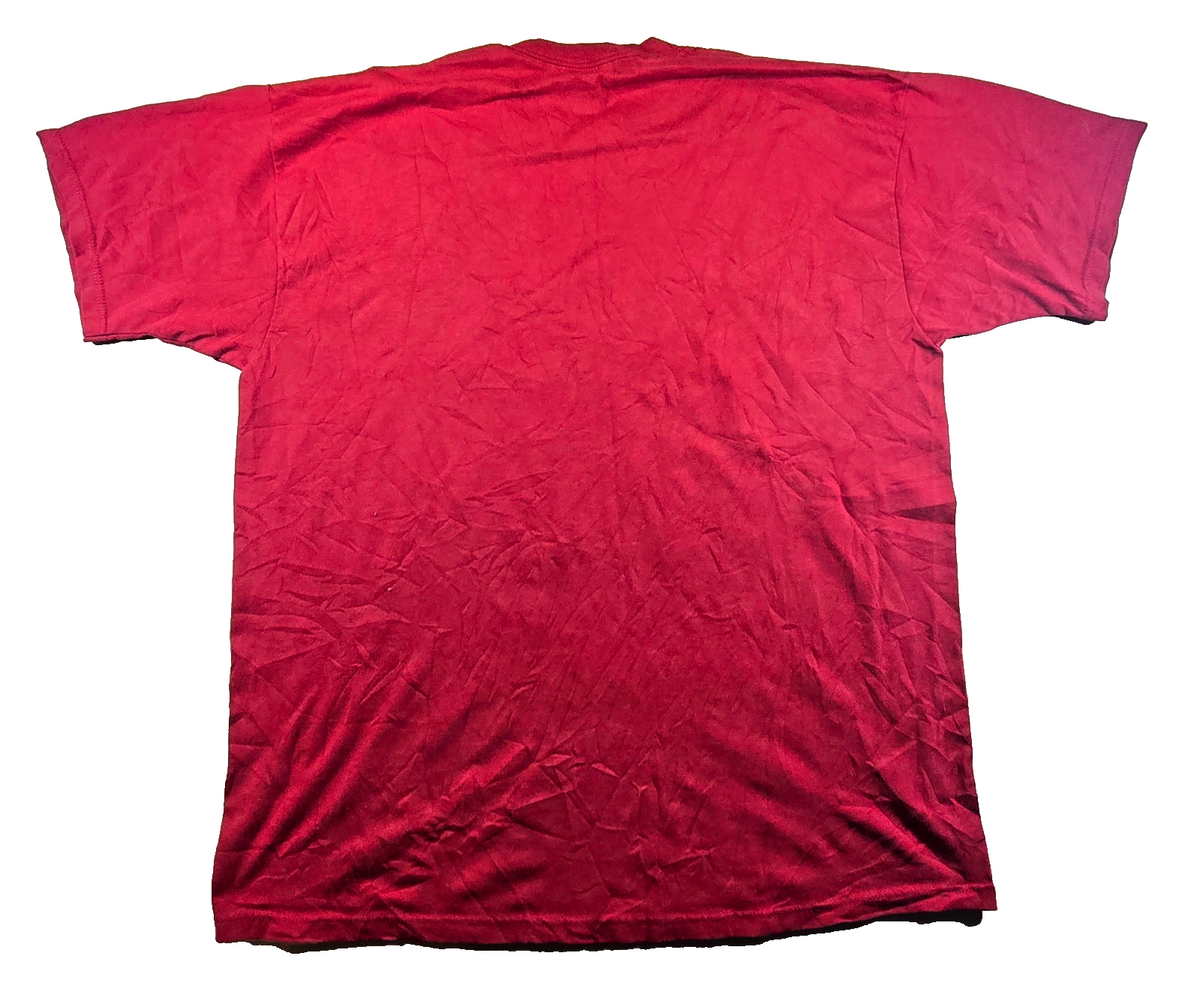 Jerzees Crew Soccer T Shirt XL Red Made In USA Russell Athletic Vintage Tee